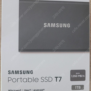 미개봉)삼성 포터블 ssd t7 1TB 택포 12만 5천원