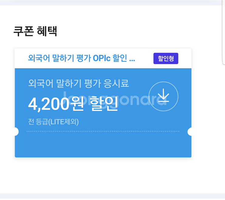 외국어 말하기 평가 응시료 4,200원 할인 오픽 OP...--0