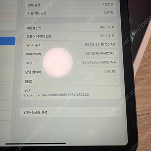 아이패드 프로 1세대 1TB 셀룰러 팔아요