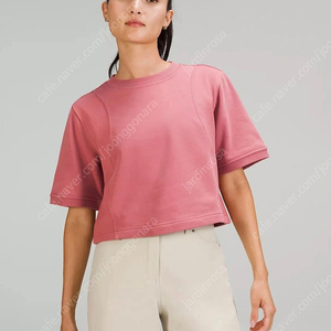 (새제품) 룰루레몬 크롭 테리 티셔츠 6 (55~55반)