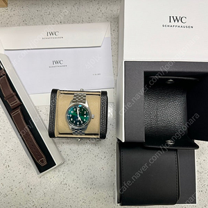 IWC 마크20 그린 녹판 정품브레이슬릿 + 정품가죽스트랩(IWC핀버클포함) 판매합니다