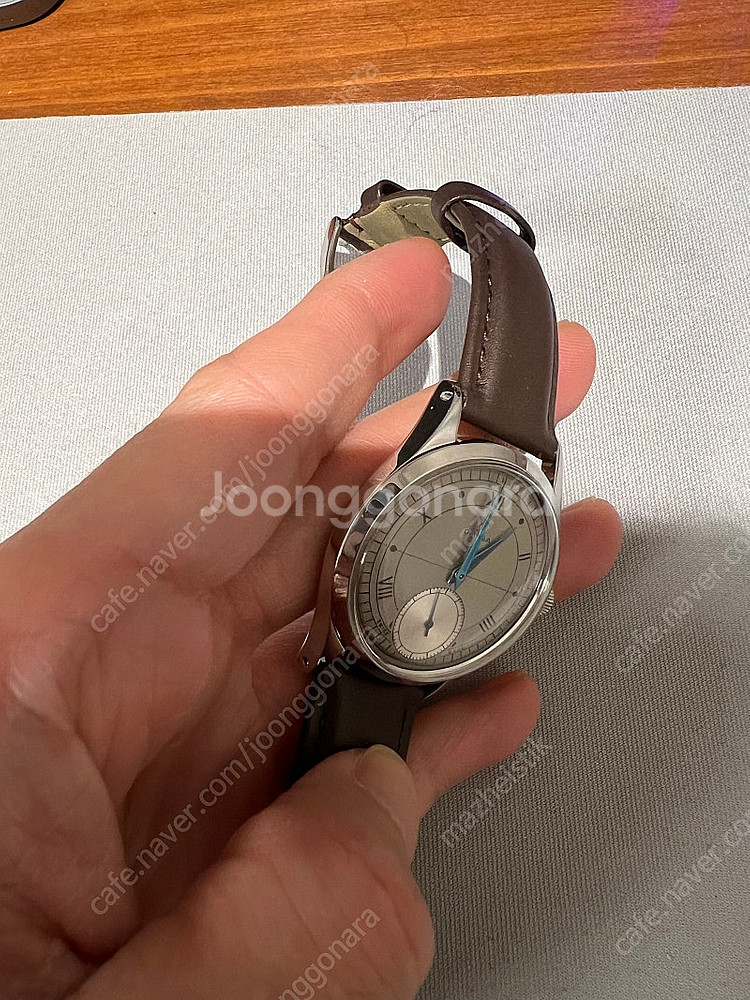 오메가 빈티지 34mm 블루핸즈 독립초침 풀커스텀--5