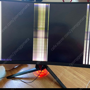 ASUS ROG STRIX XG27VQ 144hz 커브드 모니터 패널 깨짐