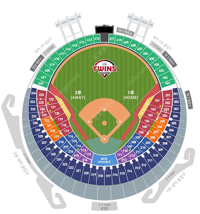 7/20(토) 잠실야구장 엘지트윈스vs두산베어스 응원석 1루 309, 3루 329 2연석