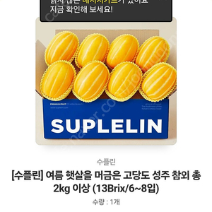 고당도 성주 참외 2KG (13brix/6~8입)