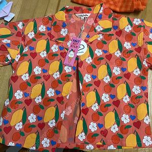 리미떼두두 반팔 상의 셔츠 Orange fruit point shirt (L 110)