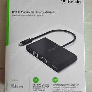 [대구/택배] 벨킨 VGA 4K HDMI USB-C 멀티 허브(AVC004) 미개봉신품 - 가격인하