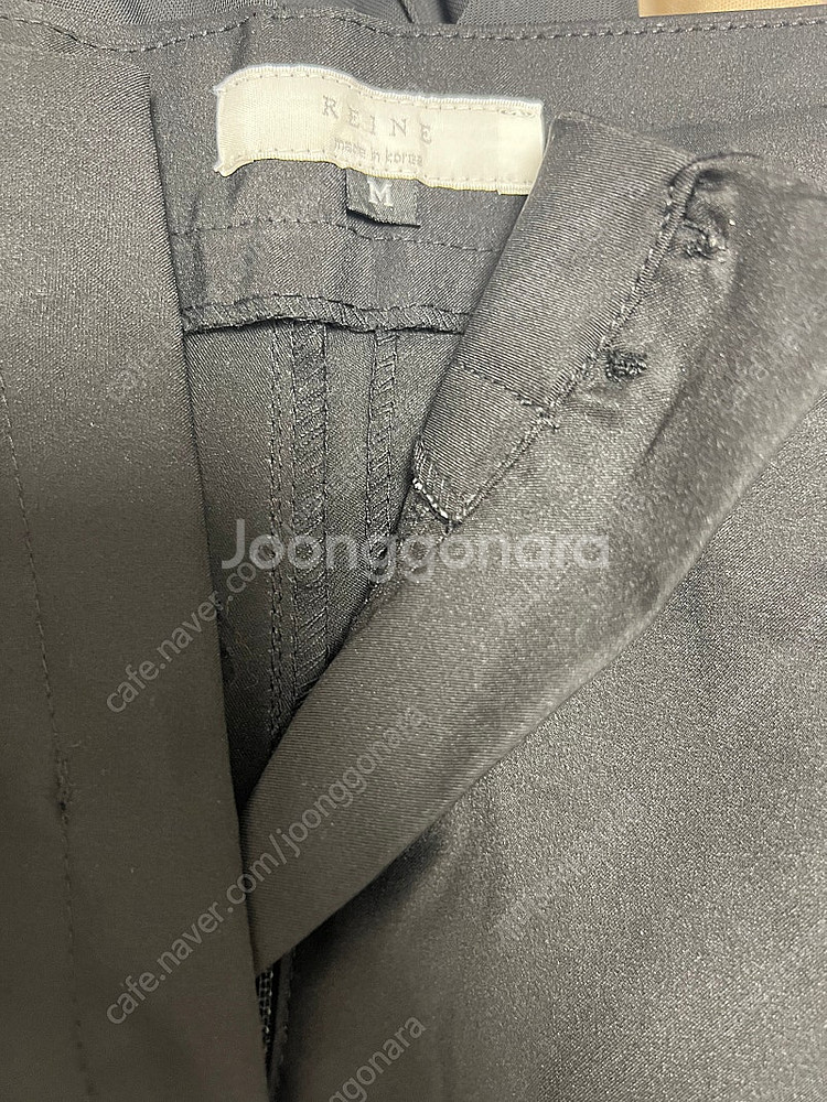 새제품 렌느 라인 반하이 슬림 슬랙스 블랙--8
