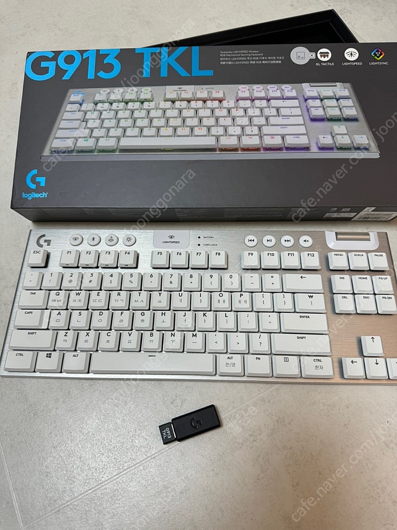 로지텍 G913 TKL 화이트(텍타일) 무선키보드