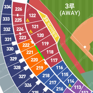 7월21일 일요일 잠실야구장 LG vs 두산 3루 오렌지석 통로 2연석 / 2연석