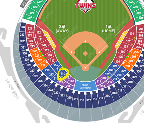 (7월21일)LG트윈스 vs 두산베이스 3루 블루석 114블록 7열 2연석