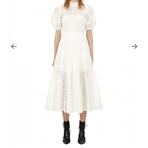 Self-Portrait Broderie Midi Dress