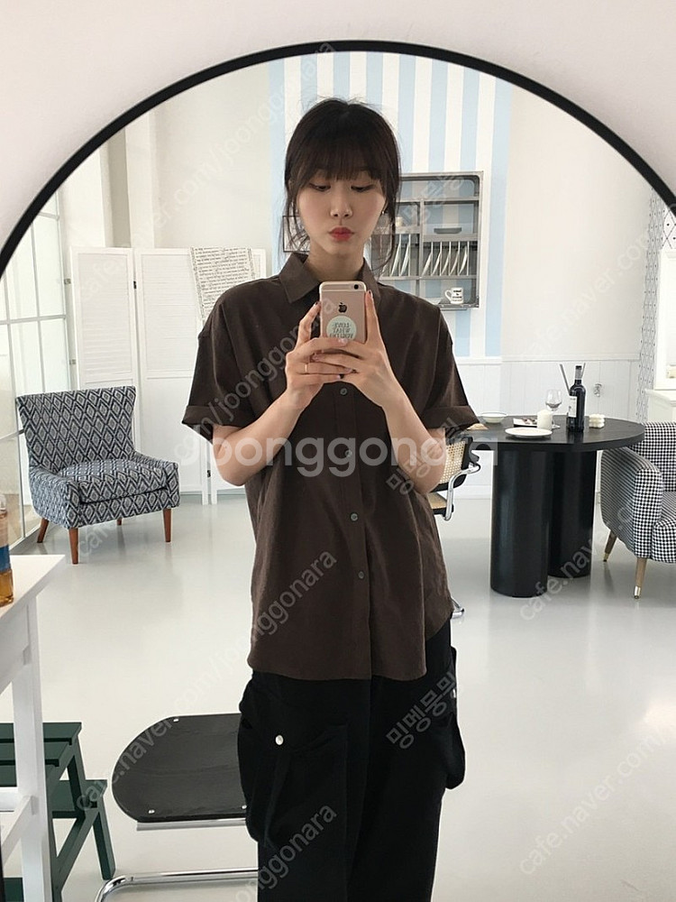 피넛데이즈 스테디 린넨 하프 남방--2