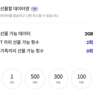 SKT 데이터 1기가 2000원 2기가 3000원