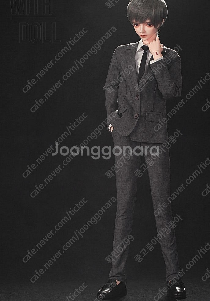 위드돌 앨런 64cm 메이크업 되어있는 인형+ 세미정장...--4