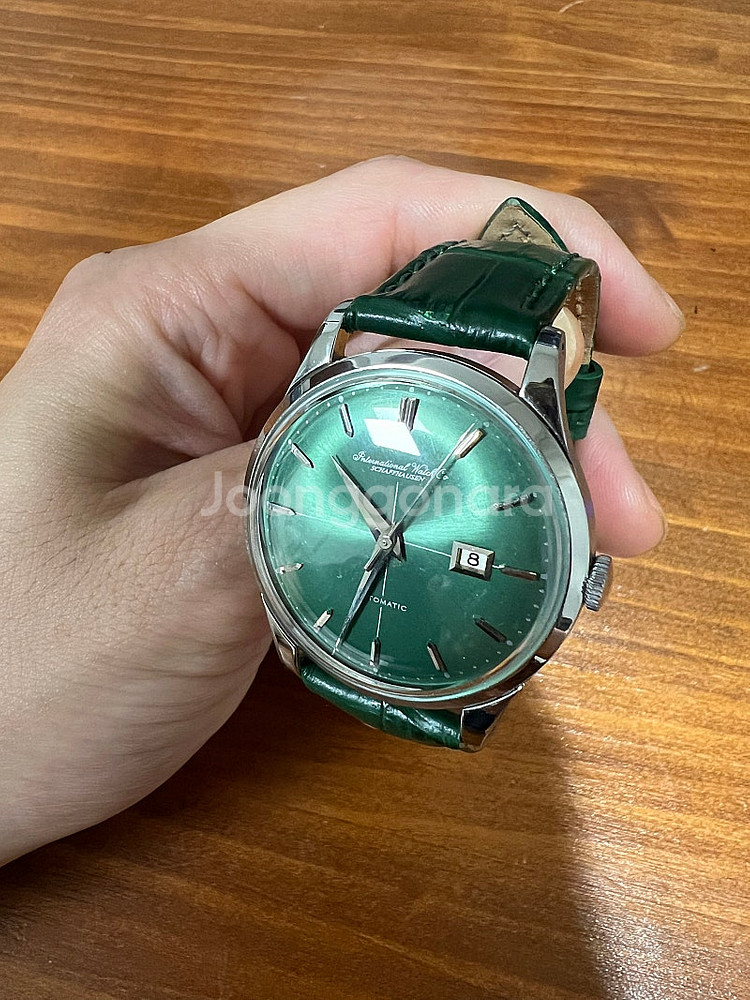 iwc 빈티지 36mm 그린다이얼--3