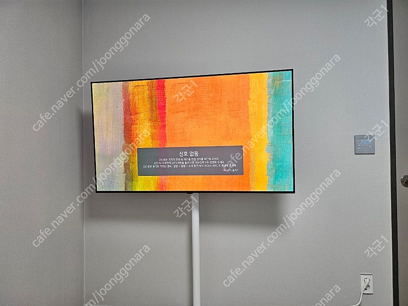 lg 55인치 tv 올레드 티비 400시간 미만 나무궁 스탠드 포함 oled55b2ena 팝니다