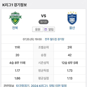 울산HD vs 전북 1층 원정 2연석 정가양도 내용필독