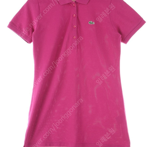 W(L) 라코스테 반팔 카라 티셔츠 핑크 면 아메카지 한정판