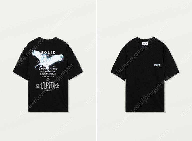 Solid Homme 솔리드 옴므 24SS 블랙 페가수스 반팔 티셔츠 48(100) 미개봉 새상품 판매합니다