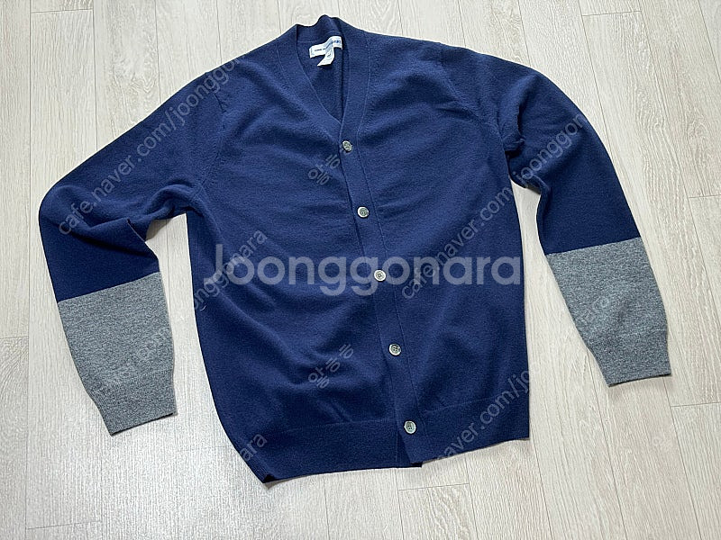 꼼데가르송 셔츠라인 CDG shirt 메리노울 콘트라스...--0