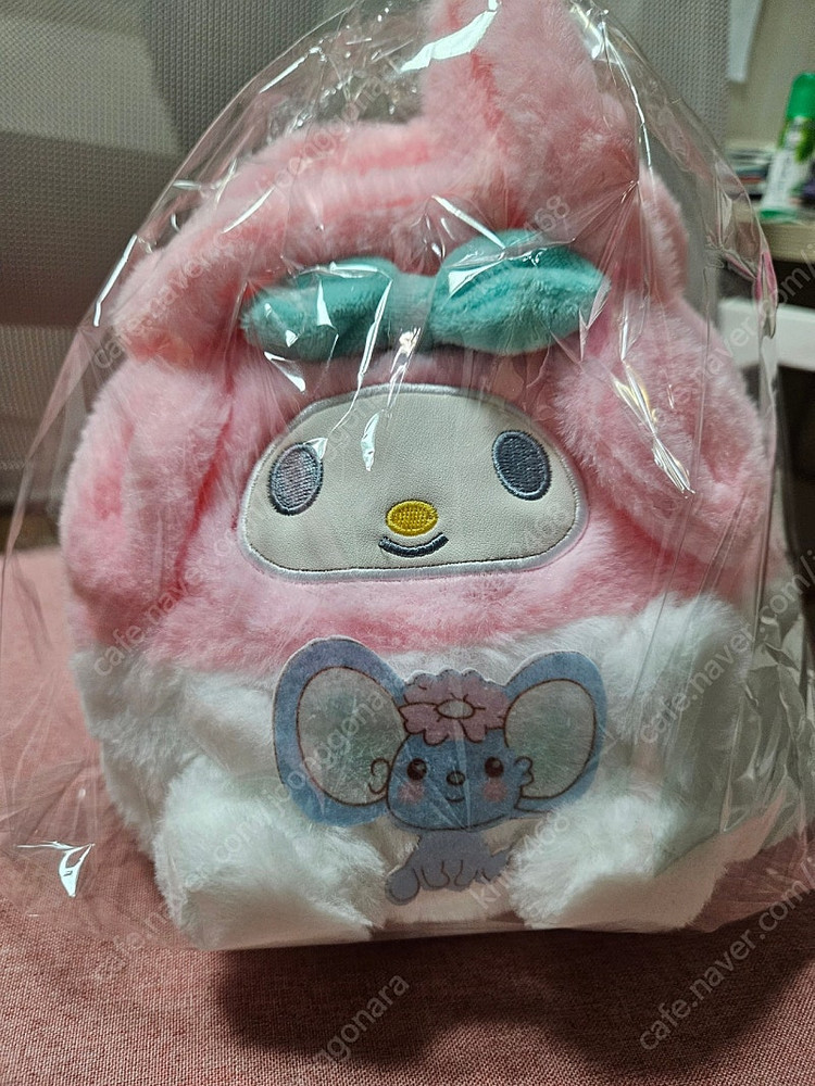 산리오 마이멜로디가방+시나모롤중형2개+쿠루미서비스--1