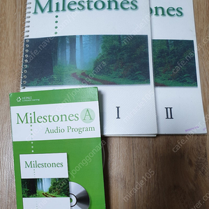 ** 미국교과서 milestones A 그린컬러 + CD 3장 (SLP, 폴리 어학원 교재)