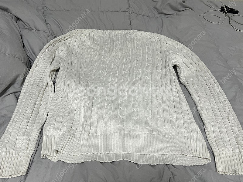 Polo 폴로 화이트 꽈배기니트(XL) 빈티지 할인 판...--2