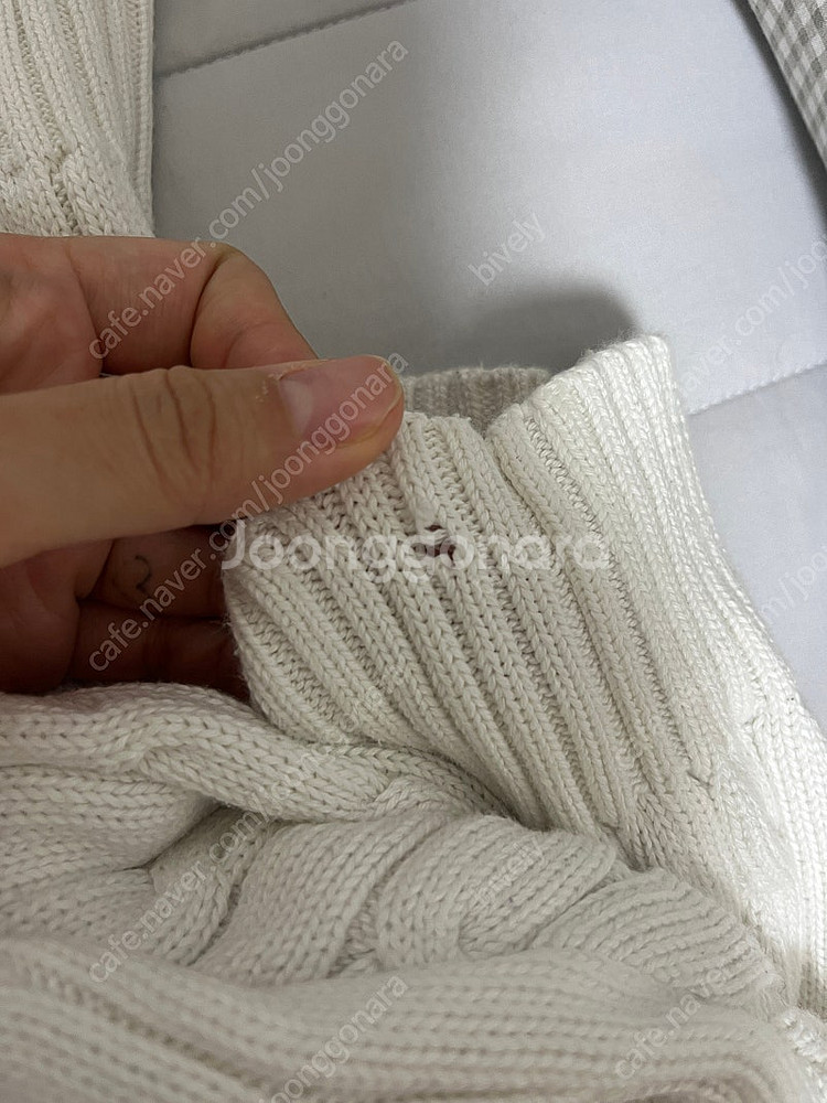 Polo 폴로 화이트 꽈배기니트(XL) 빈티지 할인 판...--4
