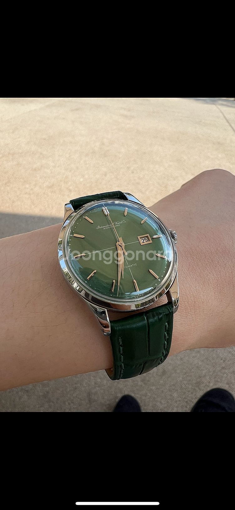 iwc 빈티지 36mm 그린다이얼--8