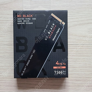 Western Digital WD BLACK SN850X M.2 NVMe 4TB SSD 미개봉 미사용