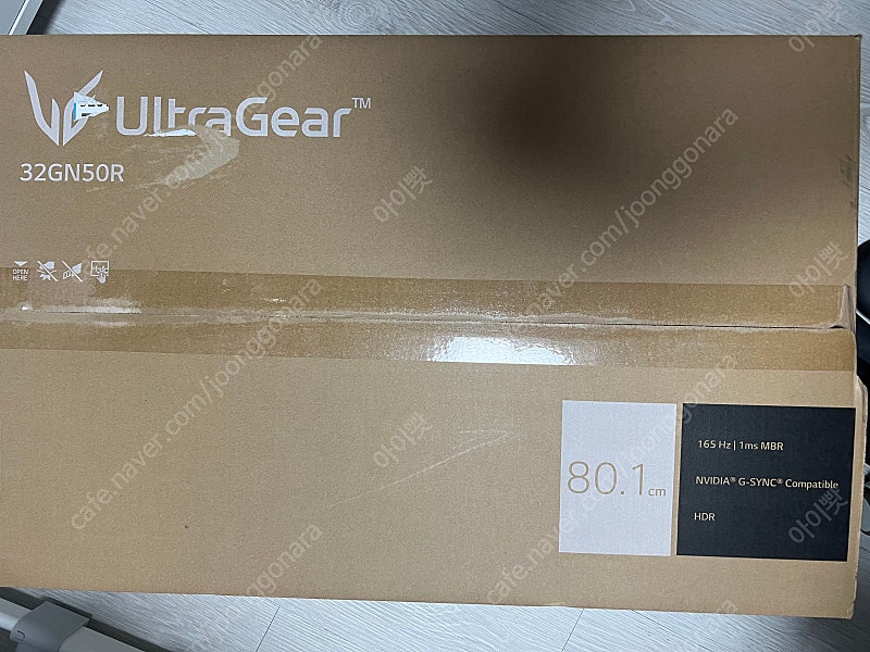 LG 32인치 165hz 모니터 32GN50R 미개봉 판매