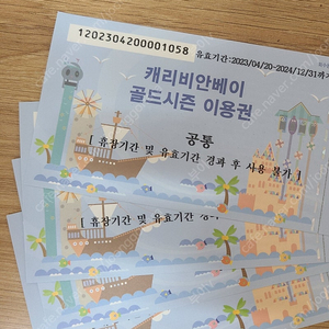 캐리비안 골드 시즌 입장권 3매