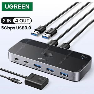 [KVM 스위치] 유그린 UGREEN USB3.0 4포트 멀티허브