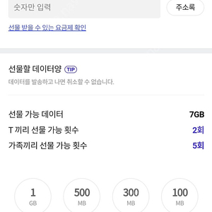 sk 2기가 데이타 3000원