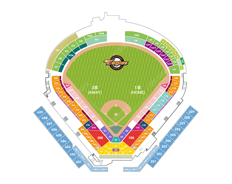 7월21일(일) 한화 기아 3루 내야지정석(1층) 318블럭 7열 4연석