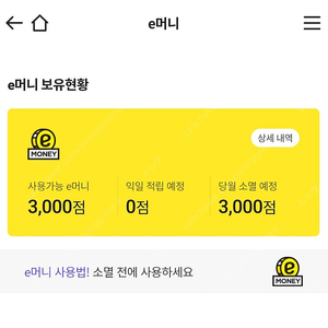 이마트 이머니 e머니 3000원