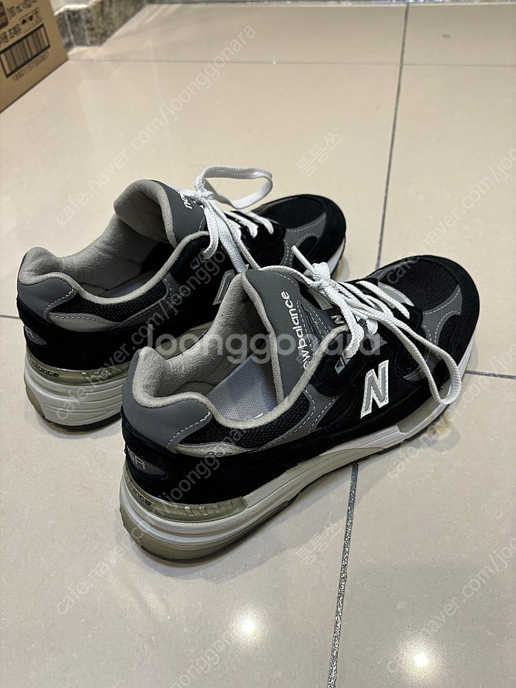 (260) 뉴발란스 992 블랙그레이--2