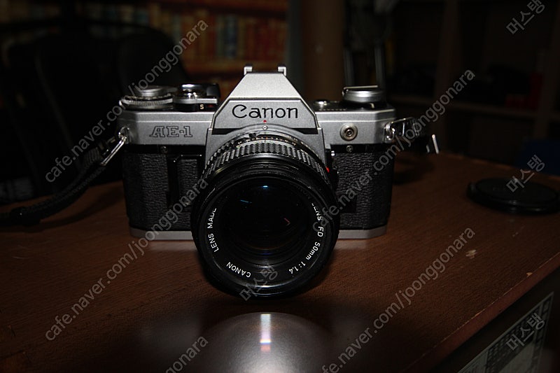 캐논 AE-1 필름카메라 실버바디 50mm 1.4 단렌즈 필카 플래쉬 포함