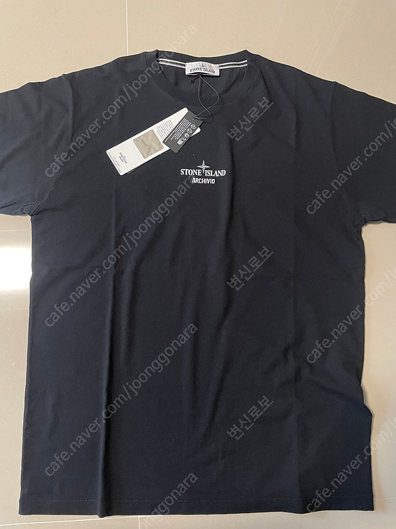 [XL] 스톤아일랜드 24ss 아키비오 블랙 티셔츠 새상품