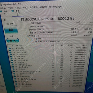 18TB SATA HDD (씨게이트 SKY HAWK)