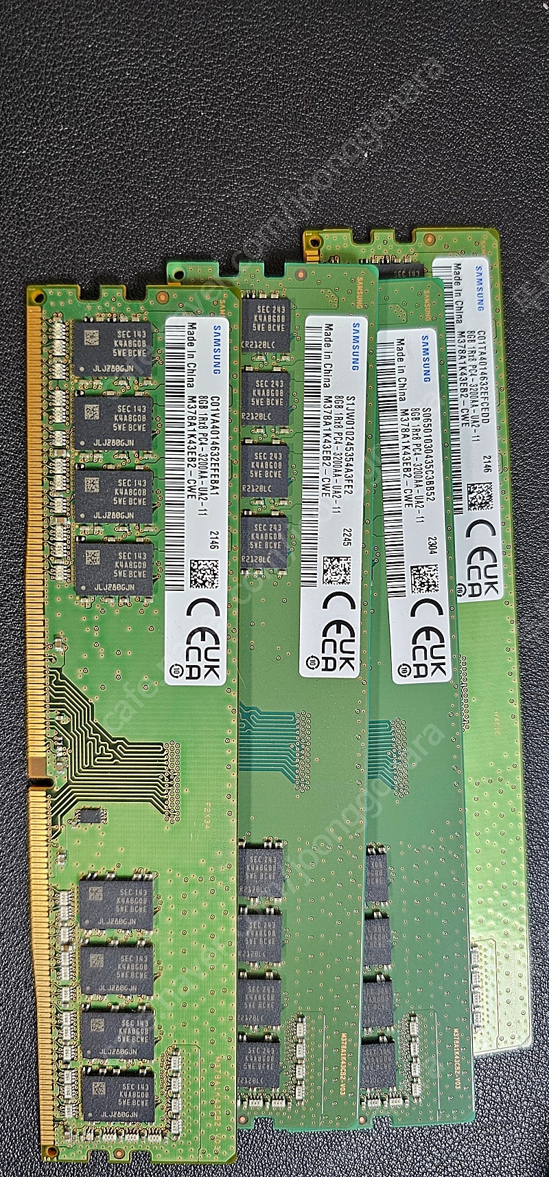 삼성 램 RAM DDR4 8GB 3200 25600 4개 운포 6만원