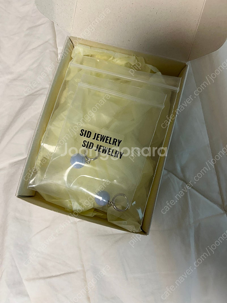 시드주얼리 칼세도니 원석 귀걸이 원터치귀걸이 미사용 새...--3