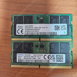 노트북용 DDR5 5600 16/32GB 메모리 팝니다