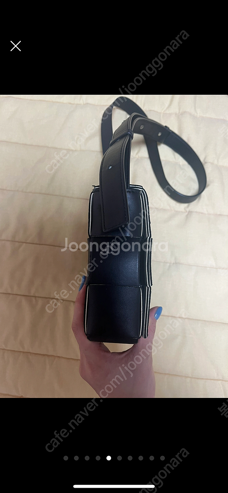 보테가베네타 카세트백 블랙--4
