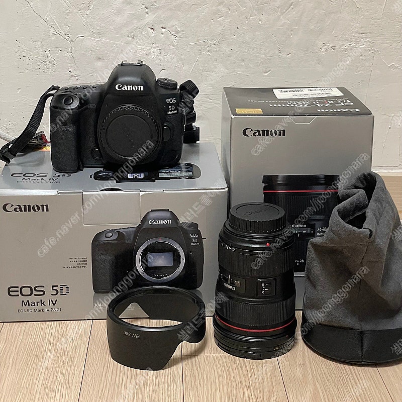 일괄판매)캐논 카메라 dslr EOS 5D Mark IV 오막포 렌즈 EF 24-70mm F2.8L II USM 신계륵