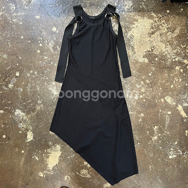 S) ZARA 자라 니트 나시 원피스 언발 민소매 원피...--0