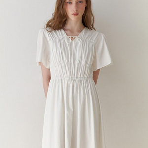 리엘 Due shirring dress white 듀 셔링 원피스 화이트 (새상품)