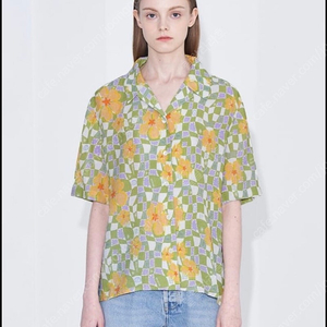 비이커 플로럴 셔츠 BEAKER floral crop shirts