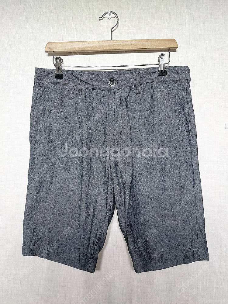 지오다노 남성 버뮤다팬츠 반바지 32인치 치노팬츠 그레...--0